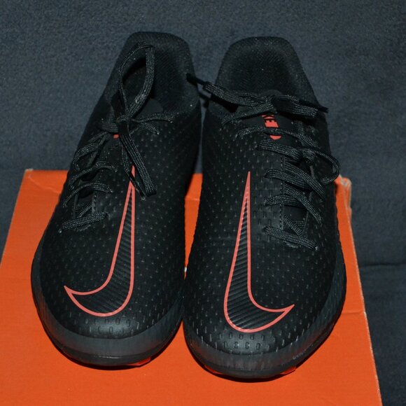 Nike Jr Phantom Gt Academy Chili Red Smokey Grey Cleats Shoes Size 5Y - Picture 4 of 8